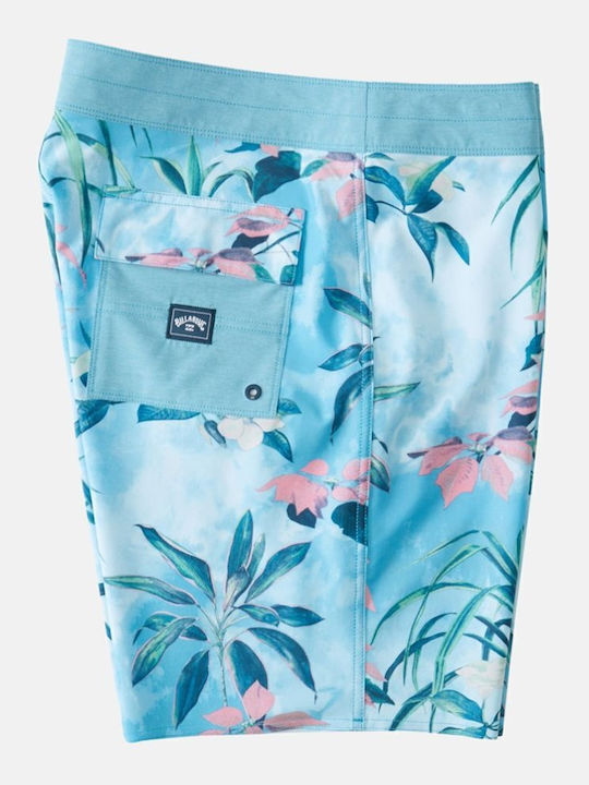 Sundays Pro Men's Swimwear Bermuda Light Blue with Patterns