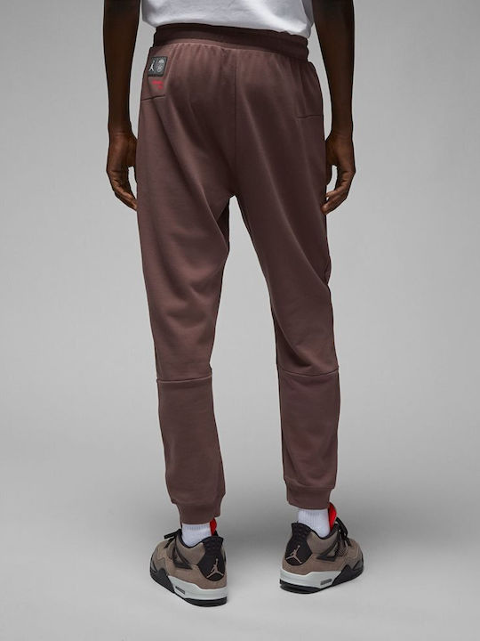 Jordan Paris Saint Germain Men's Sweatpants with Rubber Brown