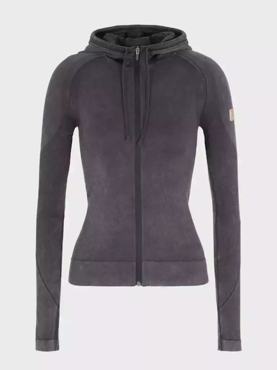 Damen Sportliche Strickjacke Grau