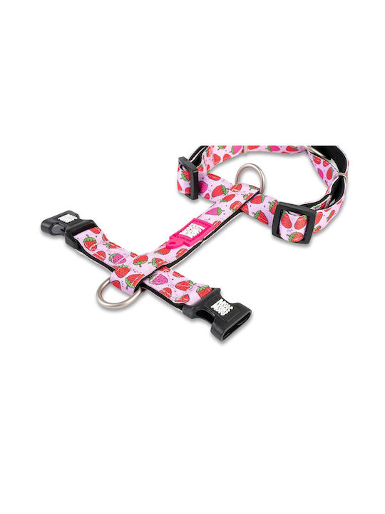 Max & Molly Σαμαράκι Σκύλου Strawberry Dream Ροζ Small 15mm x 41-52cm ΜΜ01340