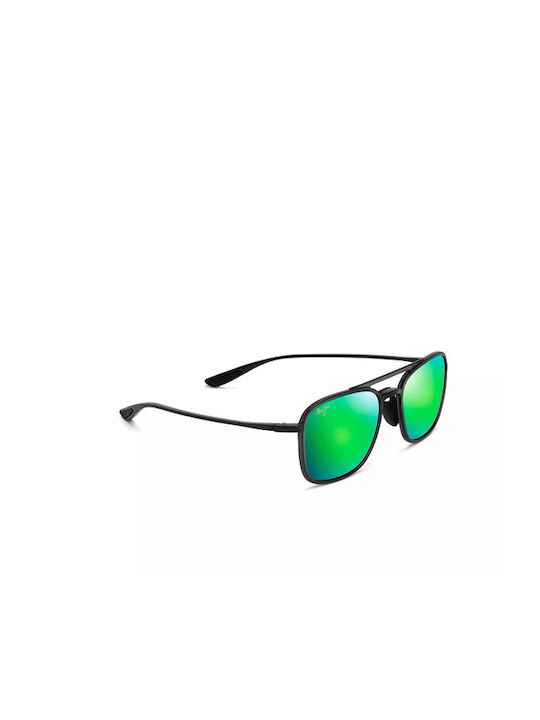 Maui Jim Keokea Bărbătești Ochelari de soare cu Negru Cadru și Verde Polarized Lentilă