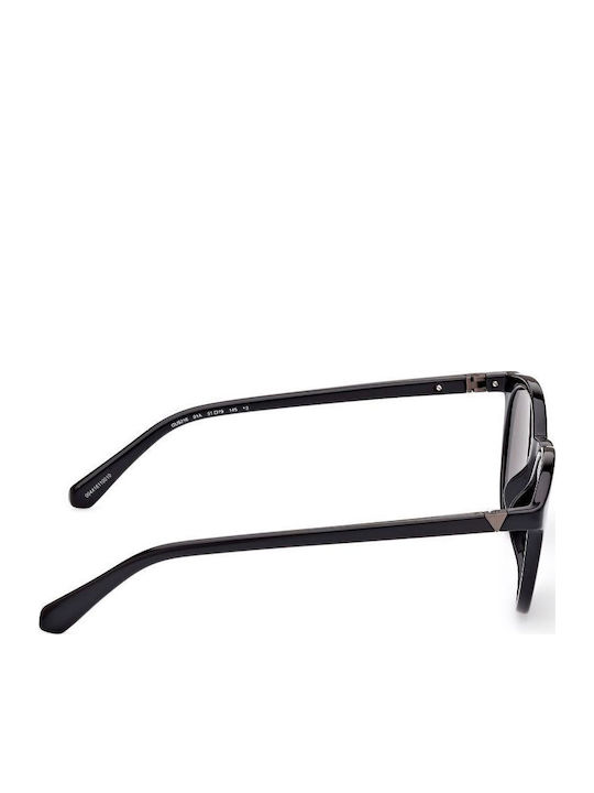 Guess Unisex Sunglasses with Black Tartaruga Horn-Rimmed Frame and Grey Lenses GU5216 01A