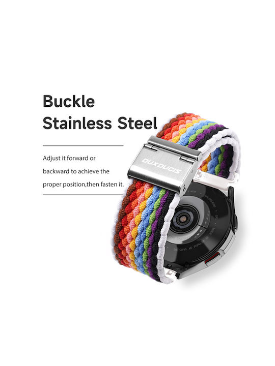 Dux Ducis Mixture II Version Λουράκι Υφασμάτινο Πολύχρωμο (Samsung Galaxy Watch 4/Active 1/2(40/44 mm),Huawei Watch GT/GT 2/GT 3)