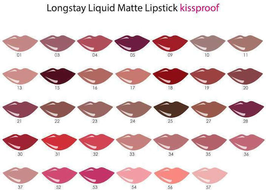 Golden Rose Longstay Long Lasting Liquid Lipstick Matte Kissproof 13 5.5gr