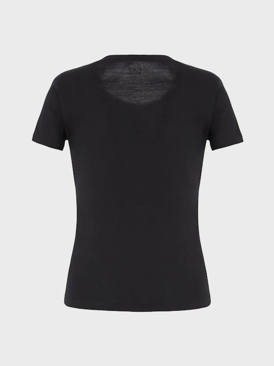 Emporio Armani Γυναικείο T-shirt Μαύρο με Στάμπα