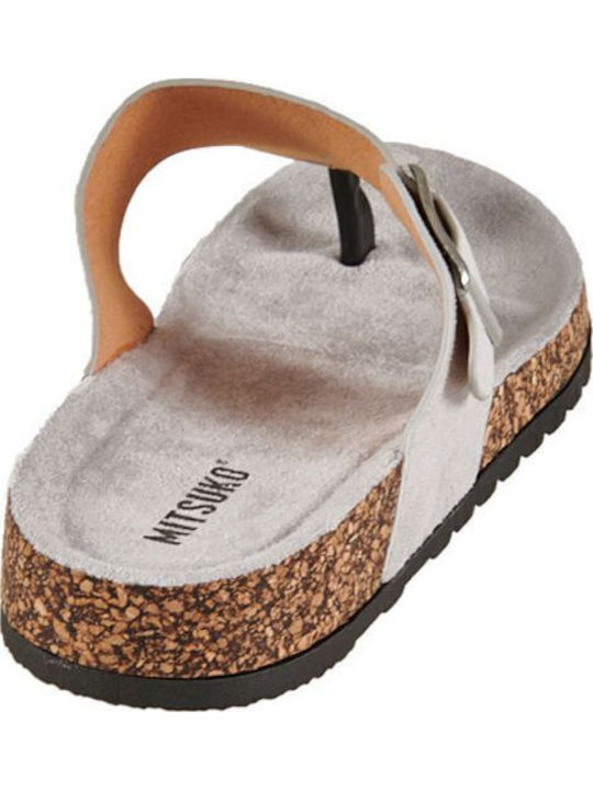 Women's Flat Sandals in Gray Color