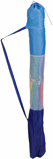 Solskjerm Folding Beach Umbrella Diameter 2.2m Multicolor