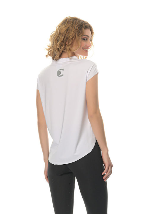 Athlos Sport 2298 Femeie Sport Tricou Alb