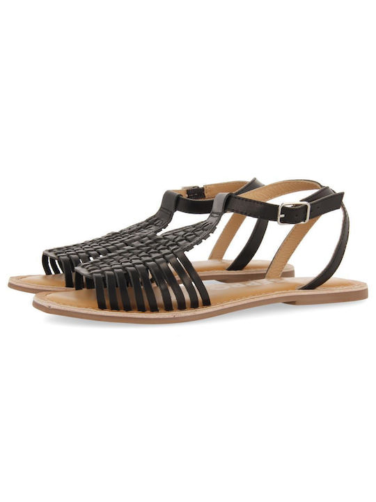 Gioseppo Damen Flache Sandalen mit Riemen in Schwarz Farbe