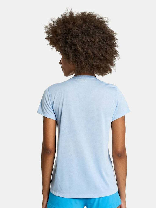 Saucony Stopwatch Short Sleeve Γυναικείο Αθλητικό T-shirt Σιελ