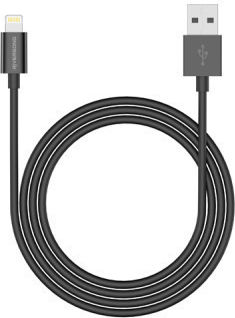 Xipin LX05 Редовна USB-A към Lightning кабел Черен 2м