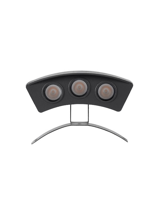 GloboStar Treelight Plante Външна Стояща Лампа LED Стенна Пералня 3W с Топло Бяла Светлина IP67 Оранжева