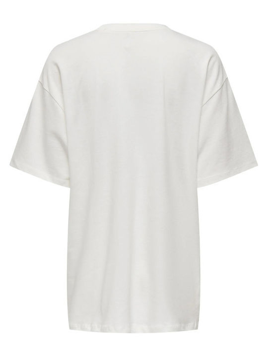 Only Damen Oversized T-Shirt Weiß