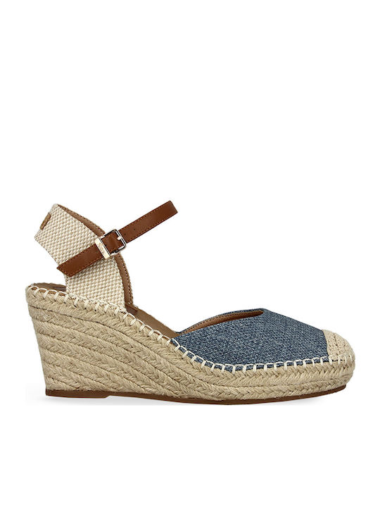 Damenplattformen im Espadrilles-Stil Blau