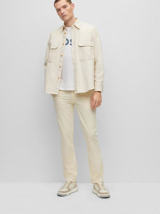 Schino-slim D Παντελόνι Chino Ελαστικό σε Slim Εφαρμογή Beige