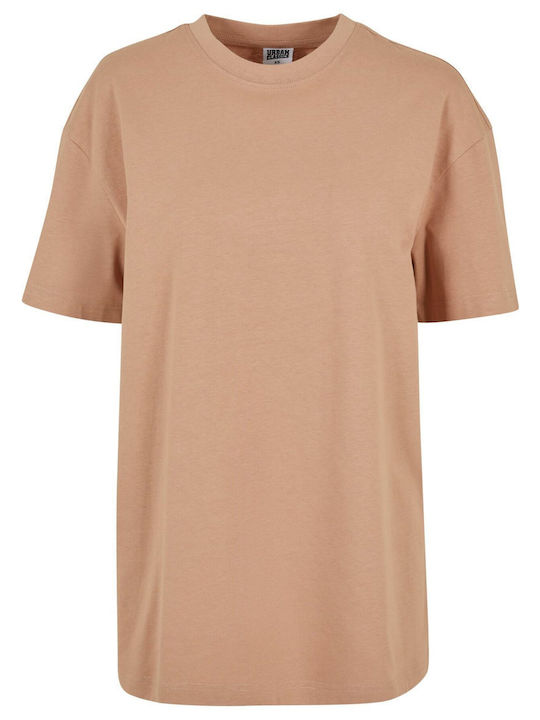 TB3634 Women's Oversized T-shirt Beige