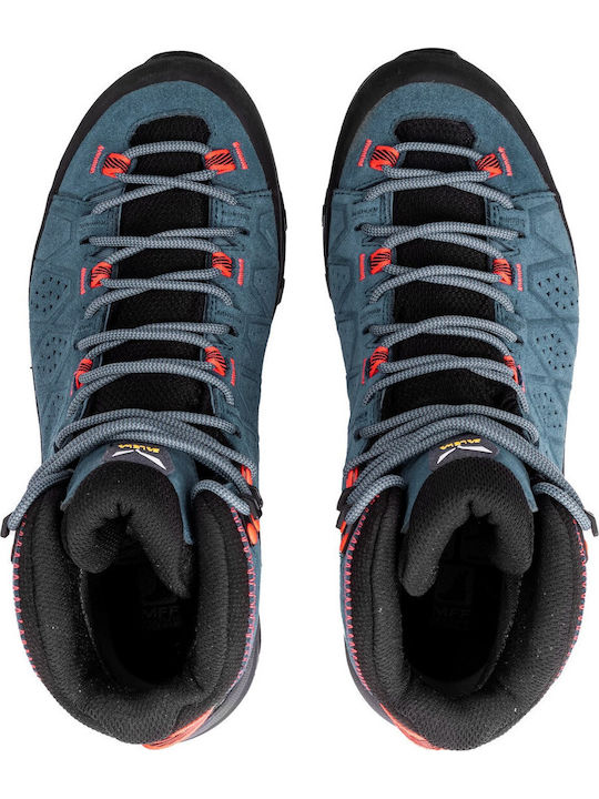 Salewa Trainer 2 GTX Γυναικεία Ορειβατικά Μποτάκια Αδιάβροχα με Μεμβράνη Gore-Tex Blue Java Blue / Fluo Coral