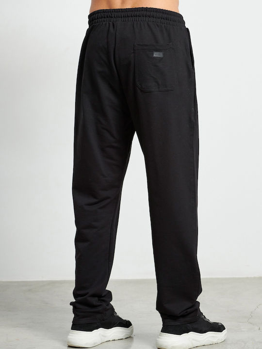 BodyTalk Men's Sweatpants with Rubber Black