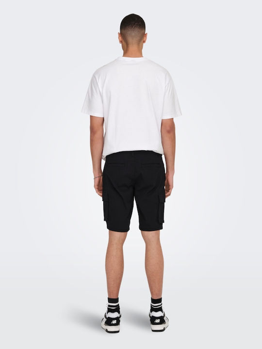 Only & Sons Herrenshorts Cargo Schwarz