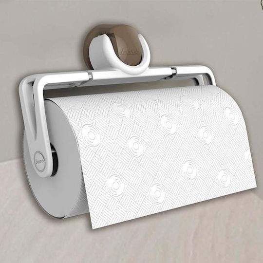Bama Държач за хартиени кърпички Стенен Пластмасова White-Brown 25.1x5x16.2см 10600