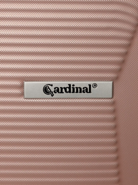 Cardinal 2009 Μεγάλη Βαλίτσα Ταξιδίου Σκληρή Ροζ Χρυσό με 4 Ρόδες Ύψους 70εκ.