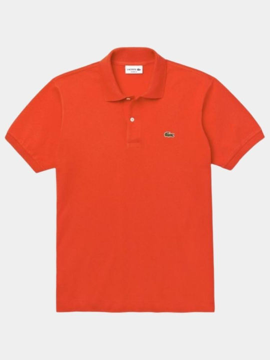 Lacoste Men's Short Sleeve Blouse Polo Orange