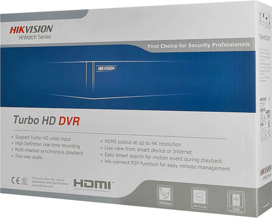 Hikvision HiWatch Записващо устройство DVR 4 Канала с Резолюция 4K HWD-7104MH-G4