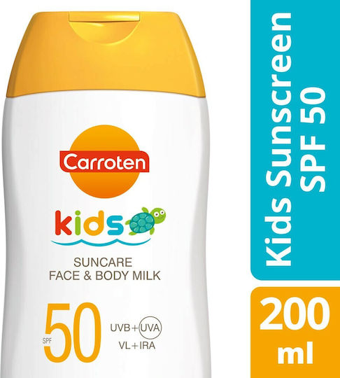 Carroten Kids SPF50 Παιδικό Αντηλιακό Γαλάκτωμα για Πρόσωπο & Σώμα 200ml