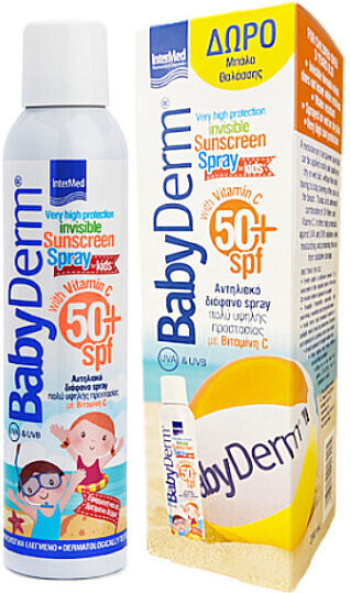 InterMed Babyderm Waterproof Kids Sunscreen Spray SPF50 200ml