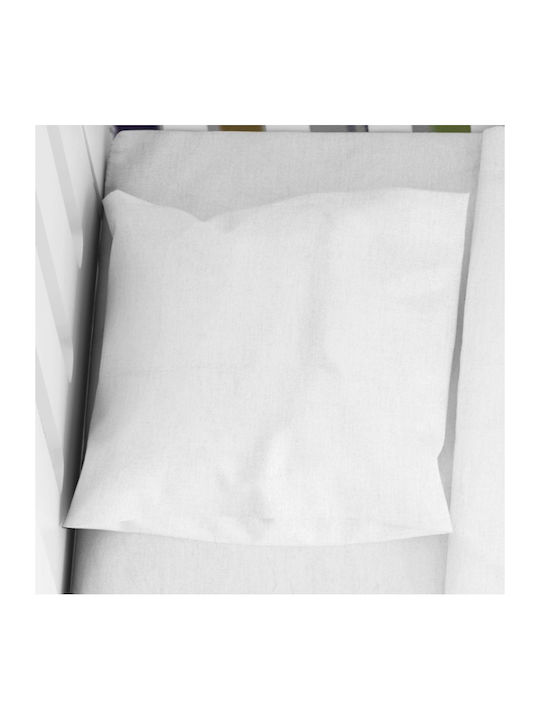 Dimcol Solid Baby Cotton Pillowcase White 35x45cm