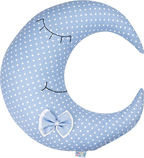 Bunny Bebe Handmade Crib Decorative Pillow Moon Light Blue 32x30cm