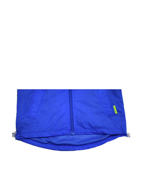 Kids' Casual Jacket Short Windproof with Hood Blue