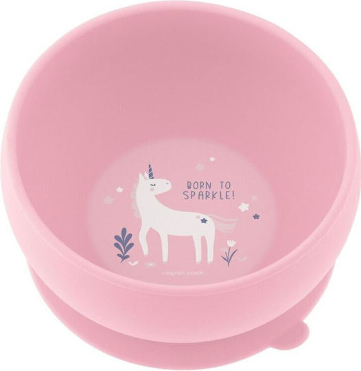 Stephen Joseph Baby Food Bowl Safe and Sound made of Silicone Pink SJ122821