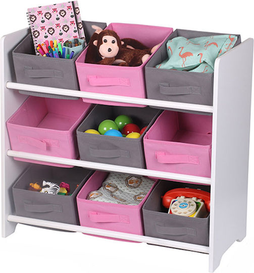 Spielzeug Aufbewahrungssystem aus Stoff Rosa 63x30x59cm 1Stück