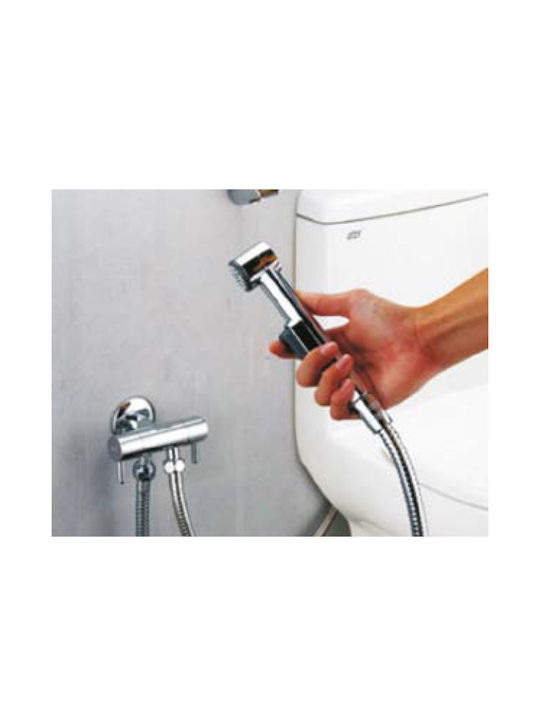Interflex Double Round Wall Mounted Bidet Diverter Valve Silver