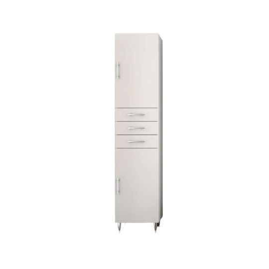 Drop Side Cabinet Badezimmersäule Boden H40xB32xH184cm Weiß