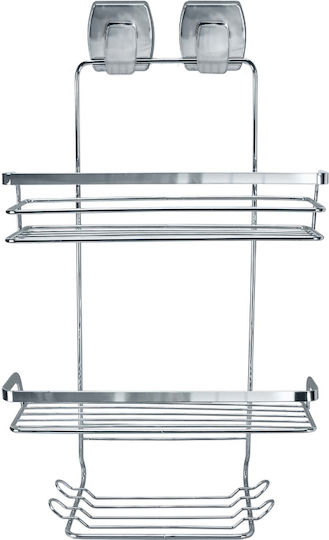 Kleine Wolke Levana An der Wand montiert Badezimmerregal Metallisch mit 3 Regalböden 26x12.5x42.3cm Silber Kleine Wolke Levana An der Wand montiert Badezimmerregal Metallisch mit 3 Regalböden 26x12.5x42.3cm Silber