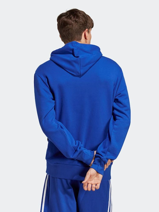 Adidas Men's Sweatshirt with Hood and Pockets Blue