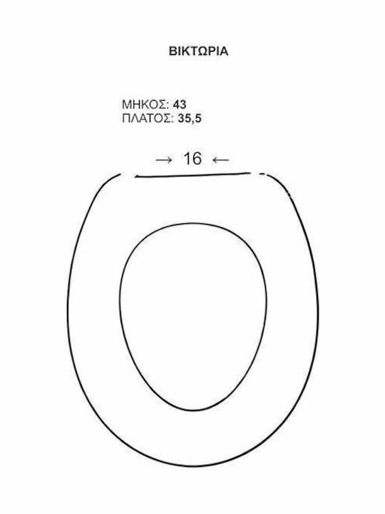 Roca Plastic Toilet Seat White Victoria 43cm