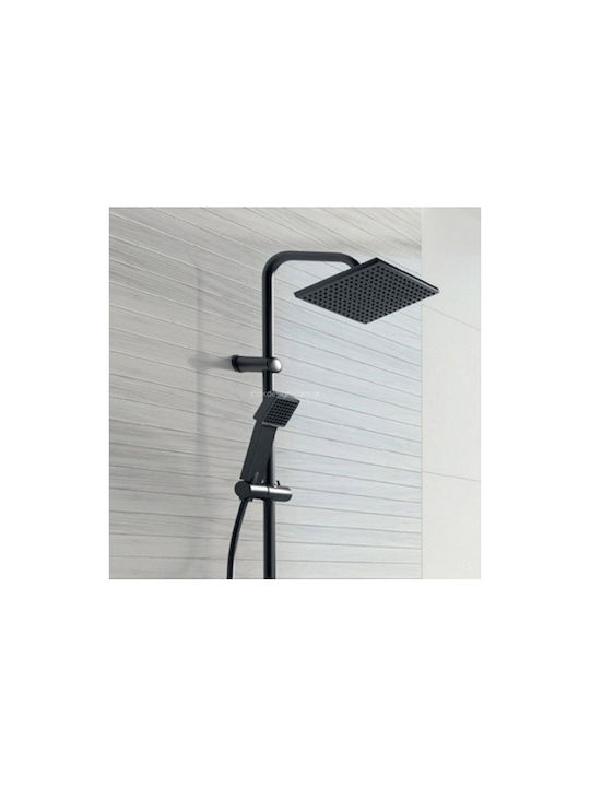 Ferro Squerto LUX Shower Column Without Battery 98.5cm Black