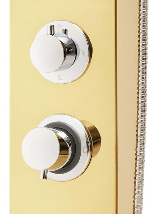 vidaXL Shower Column without Mixer 130cm Gold