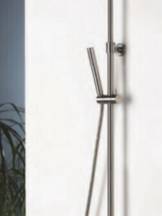 La Torre New Tech 12065 Adjustable Shower Column with Bathtub Mixer 83-144cm Silver