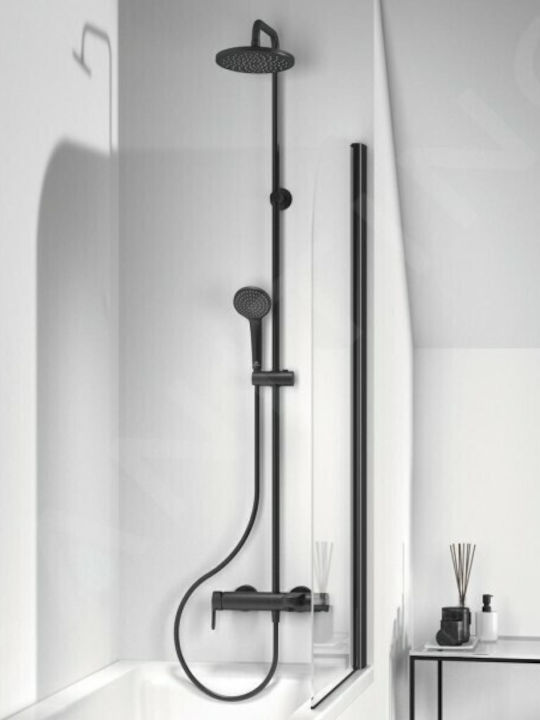 Ideal Standard Cerafine O Shower Column with Bathtub Mixer 150.7cm Black
