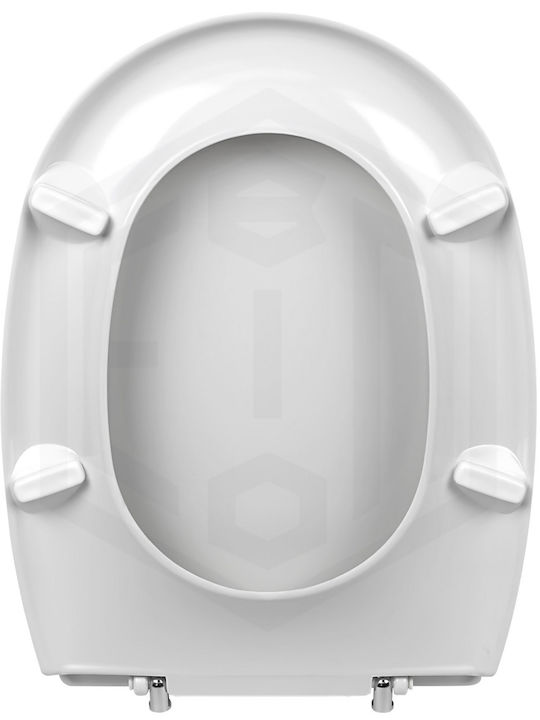 EVIOP Plastic Toilet Seat White Apollo 48cm