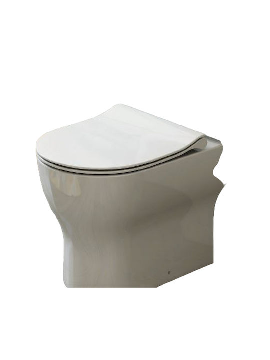 Gloria Forte UF Huida Capac WC Închidere lentă din plastic 41x37cm Alb