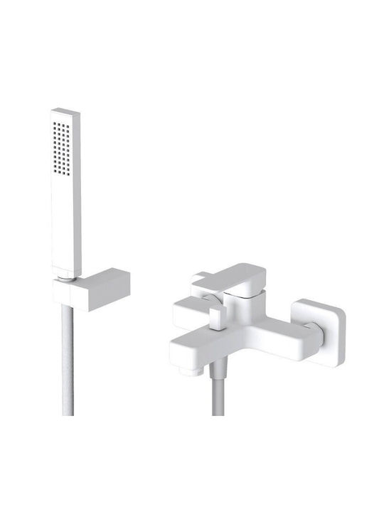 Eurorama Quadra Mixing Bathtub Shower Faucet Complete Set Silver