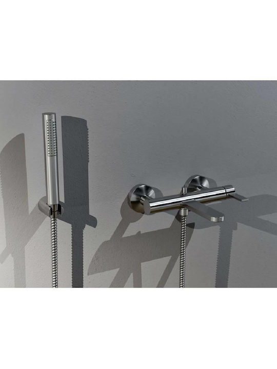 La Torre Taya Mixing Bathtub Shower Faucet Complete Set Silver 40019