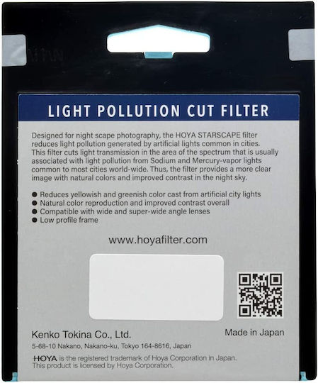 Hoya Starscape Filter Light Pollution 72mm for Camera Lenses