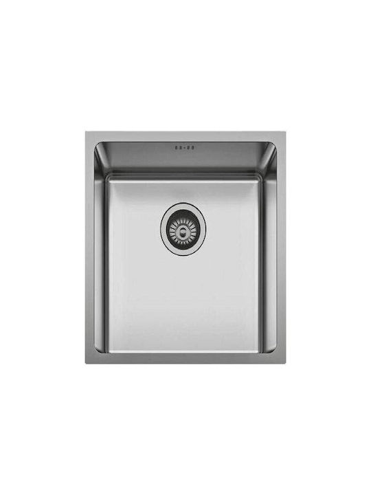 Karag BL 792 Υποκαθήμενος Νεροχύτης Inox Σατινέ Μ38xΠ44cm Ασημί