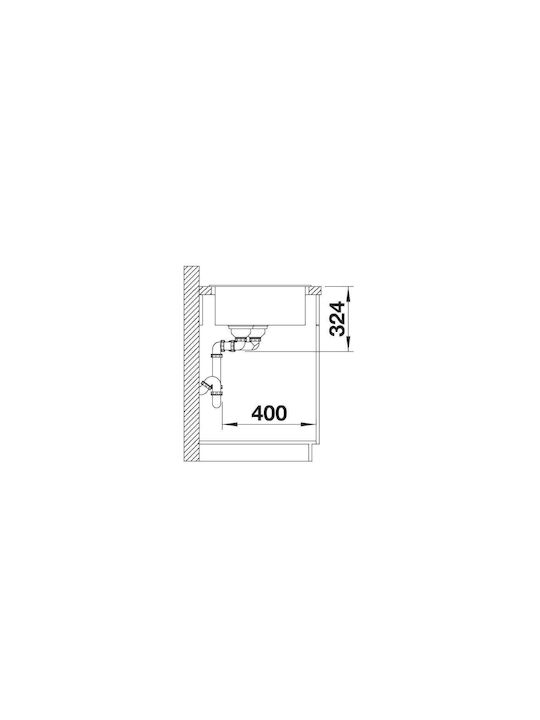 Blanco Legra 8 526226 Drop-In Мивка Ляв от Синтетичен Гранит Ш78xД50см Бял
